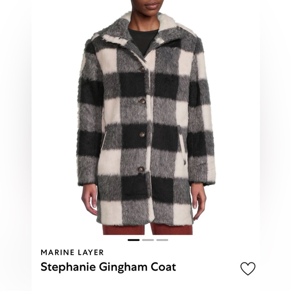 MARINE LAYER Stephanie Gingham Coat - Picture 2 of 4